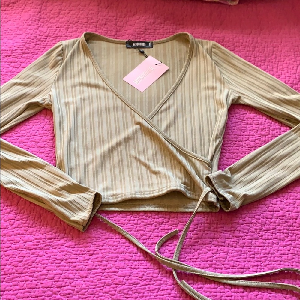 Missguided wrap front top NWT